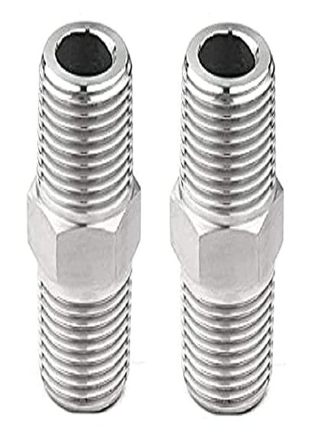 Luxuria Nipple 1/2 Inch to 1/2 Inch Male Threaded SS for connecting two Threaded Pipes (2) - Image 1